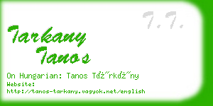 tarkany tanos business card